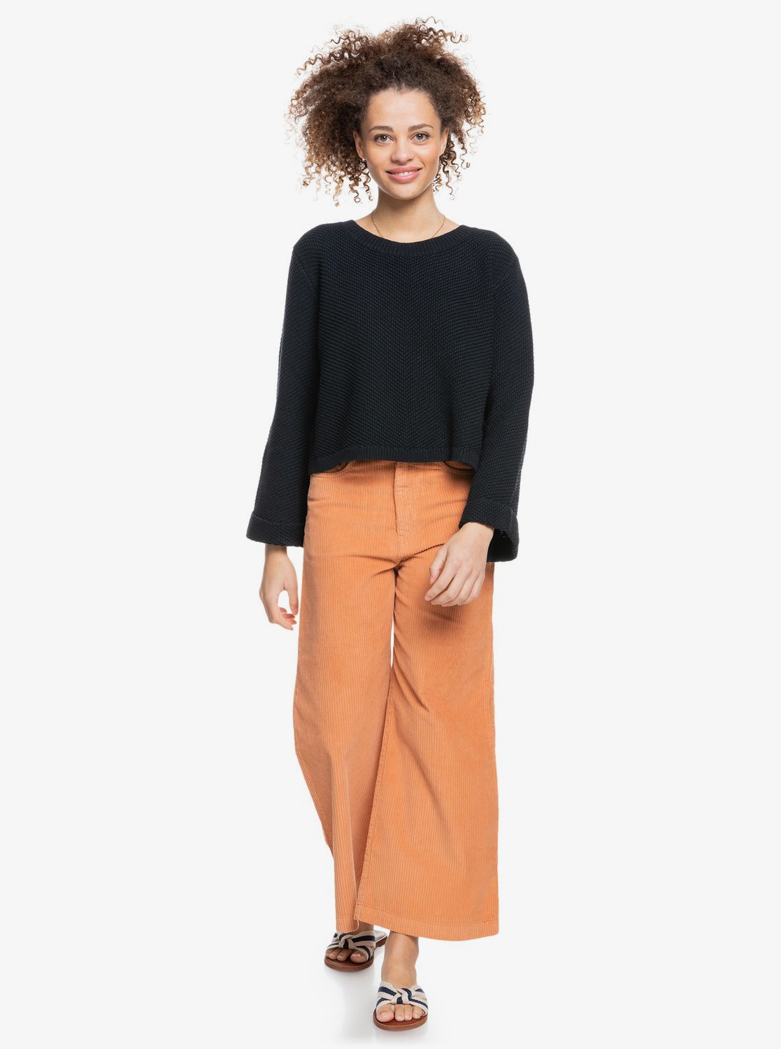 Roxy Womens Sorrento Shades Knit Sweater Anthracite