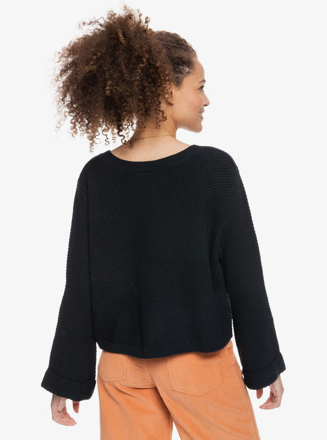 Roxy Womens Sorrento Shades Knit Sweater Anthracite