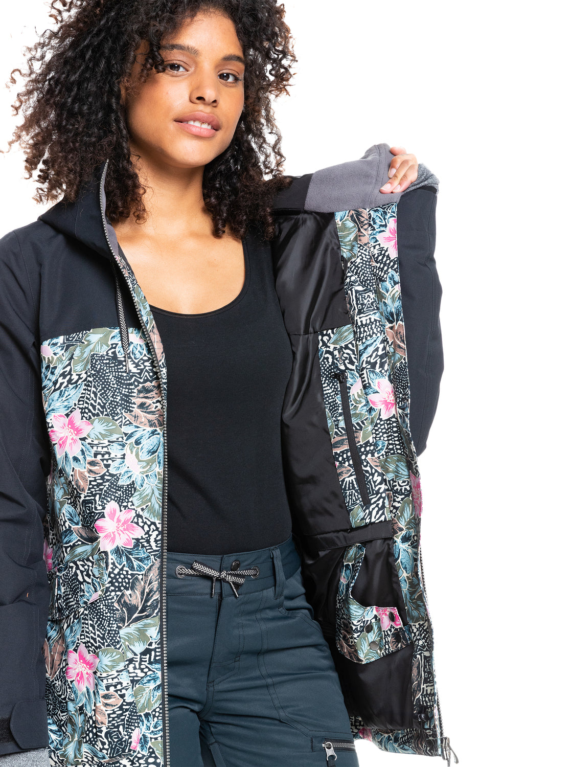 Roxy Womens Stated Snow Jacket True black ubuda