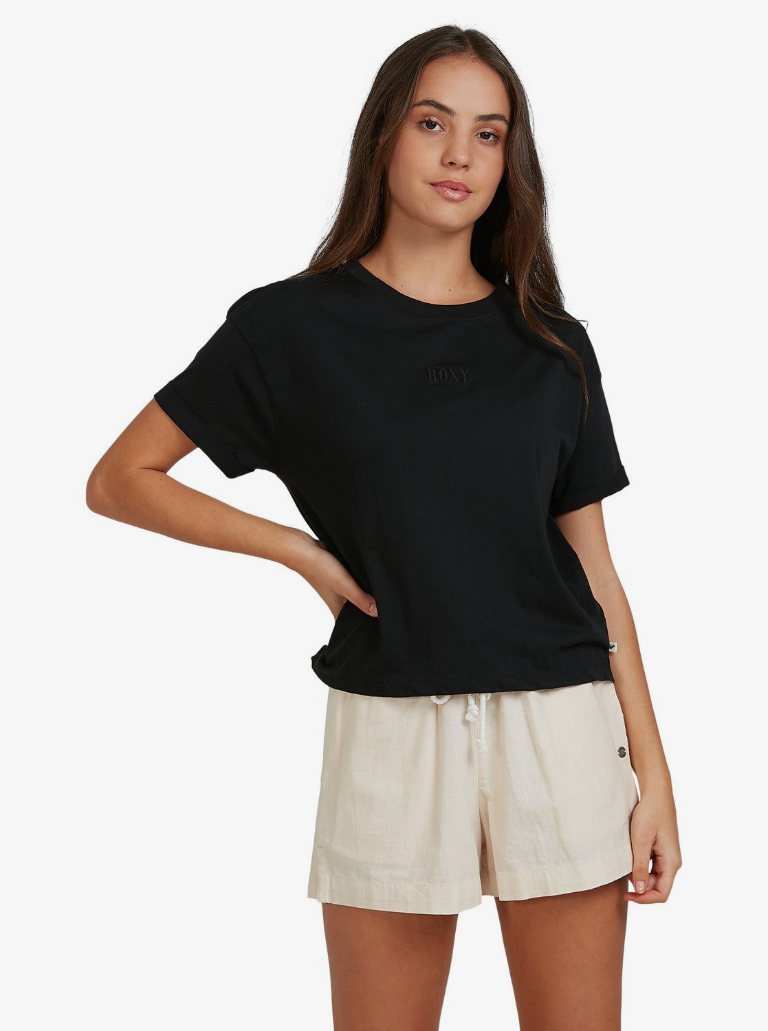 Roxy Womens Surfing In Sunshine T-Shirt Anthracite