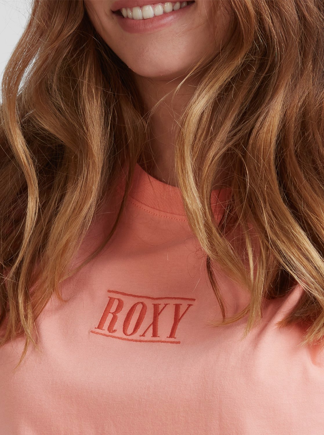 Roxy Womens Surfing In Sunshine T-Shirt Peach Amber