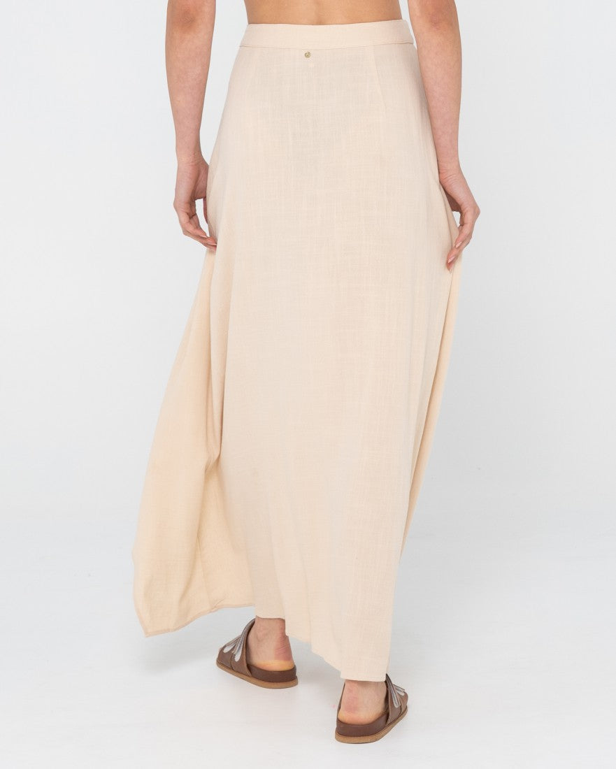 Rusty Banks Wrap Maxi Skirt OATMILK