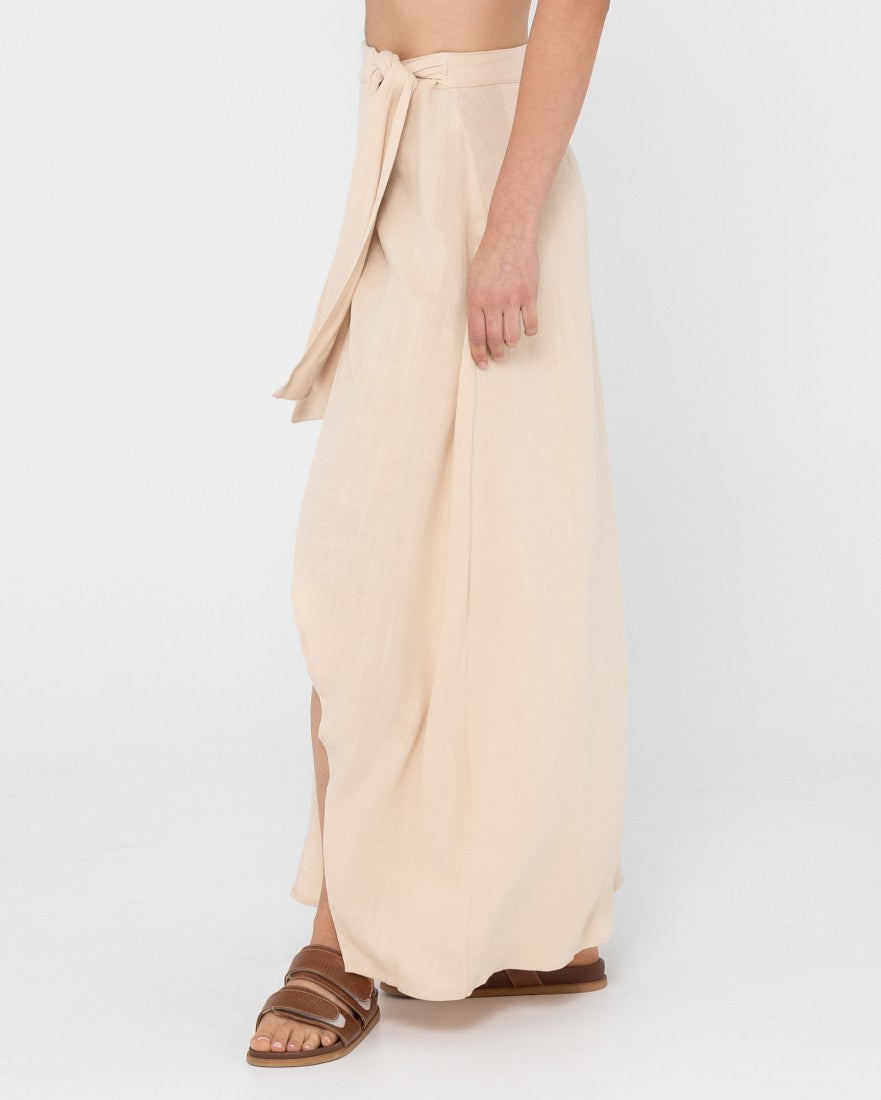 Rusty Banks Wrap Maxi Skirt OATMILK