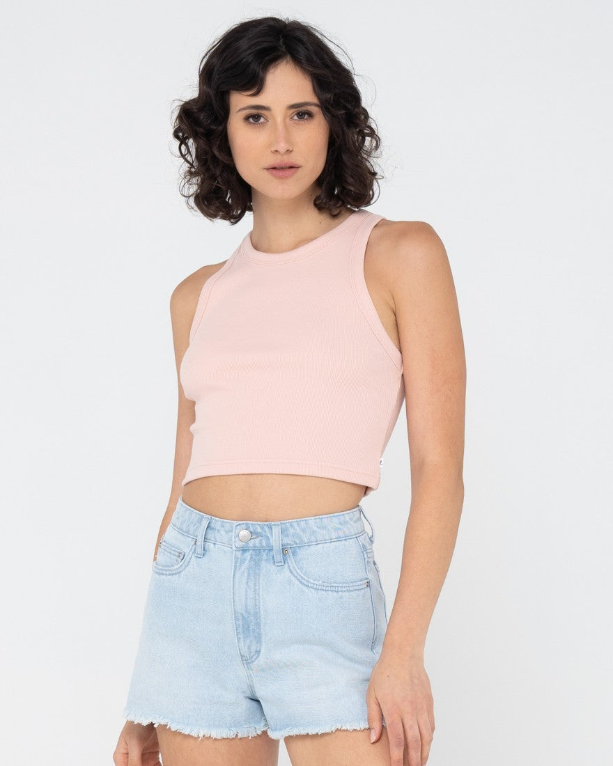 Rusty Blanks Racer Tank PASTEL PINK