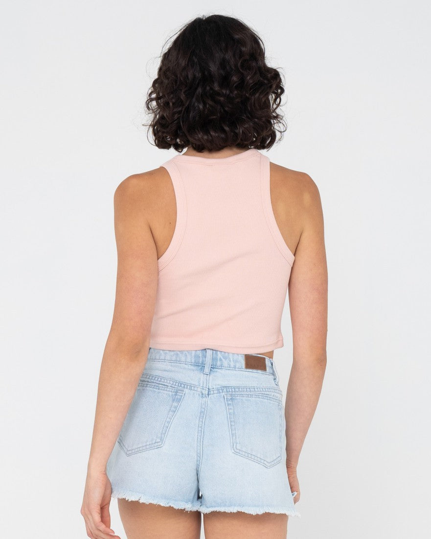 Rusty Blanks Racer Tank PASTEL PINK