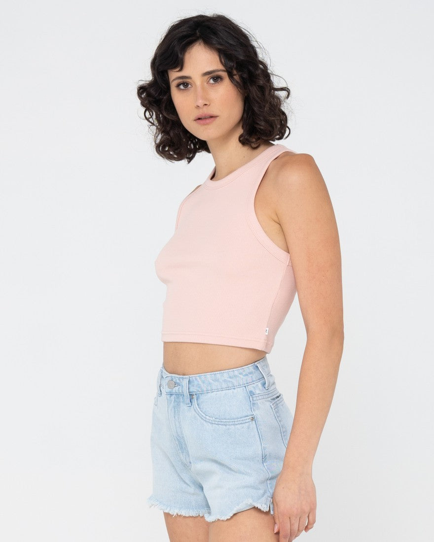 Rusty Blanks Racer Tank PASTEL PINK