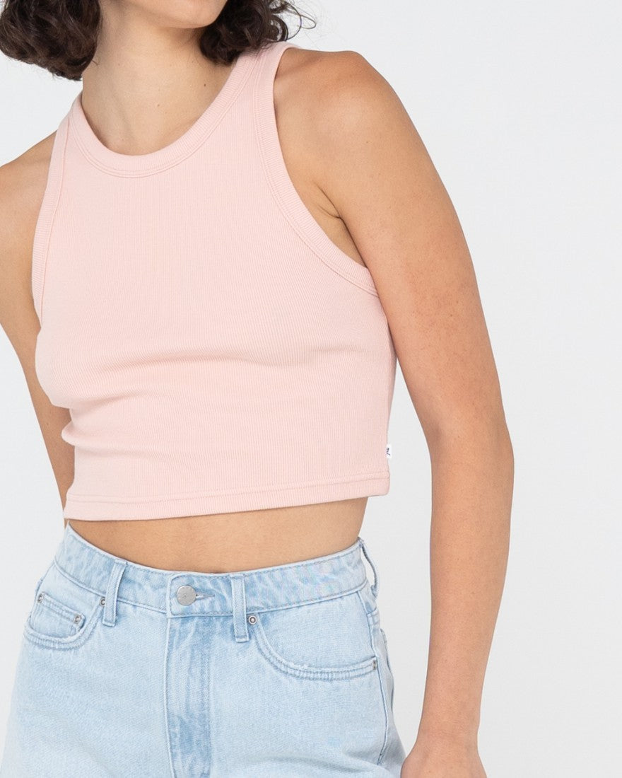 Rusty Blanks Racer Tank PASTEL PINK