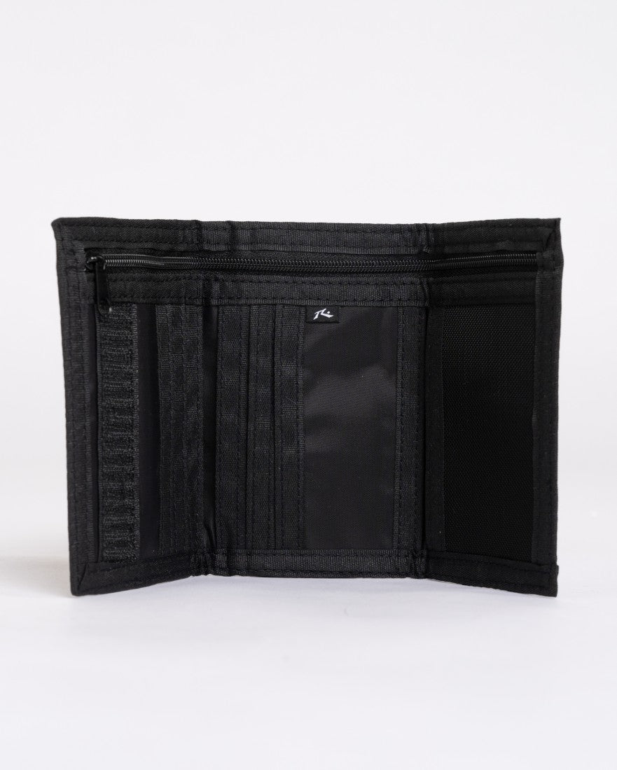 Rusty Comp Wash Tri-fold Wallet BLACK