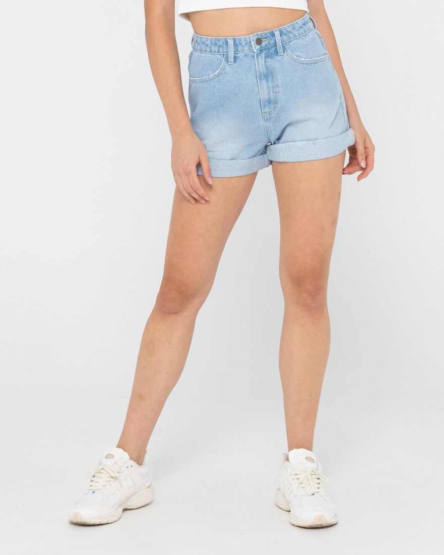 Rusty Cyprus High Denim Short ASPEN BLUE
