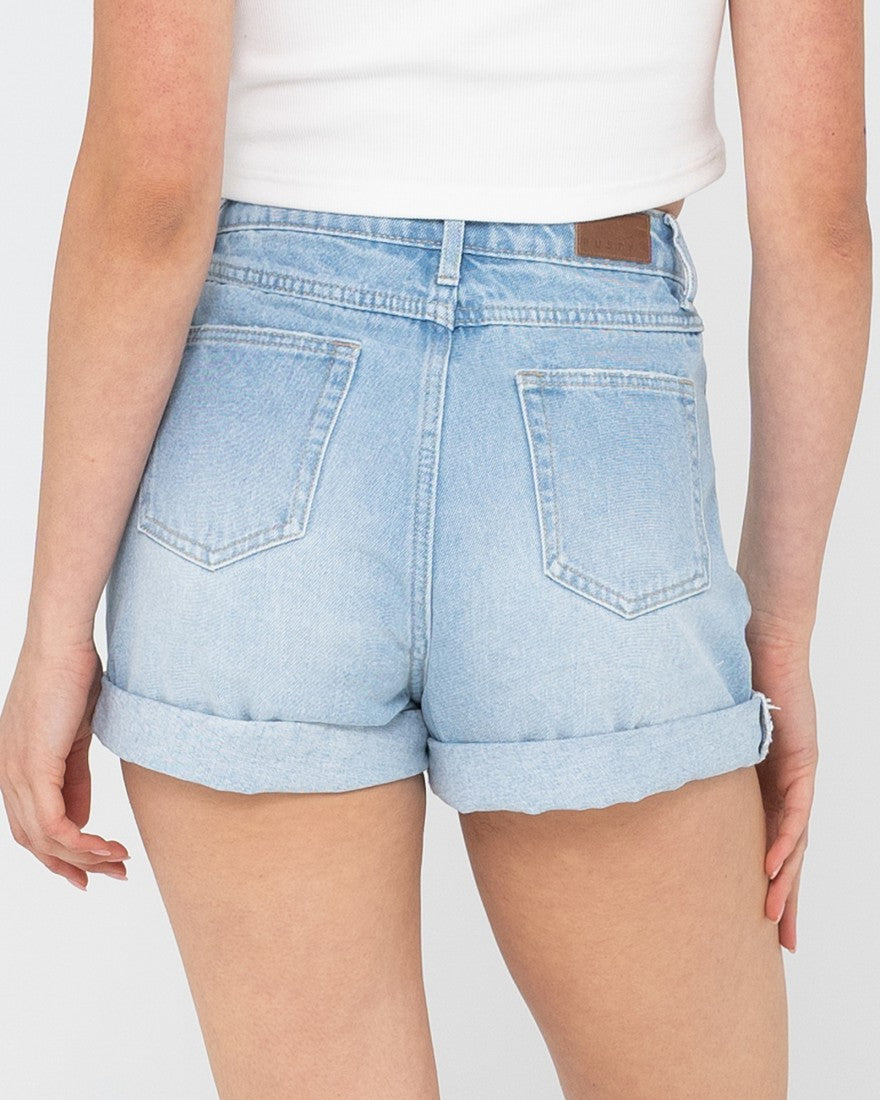 Rusty Cyprus High Denim Short ASPEN BLUE