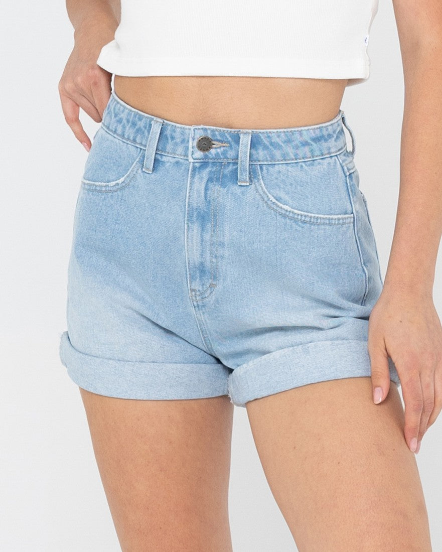 Rusty Cyprus High Denim Short ASPEN BLUE