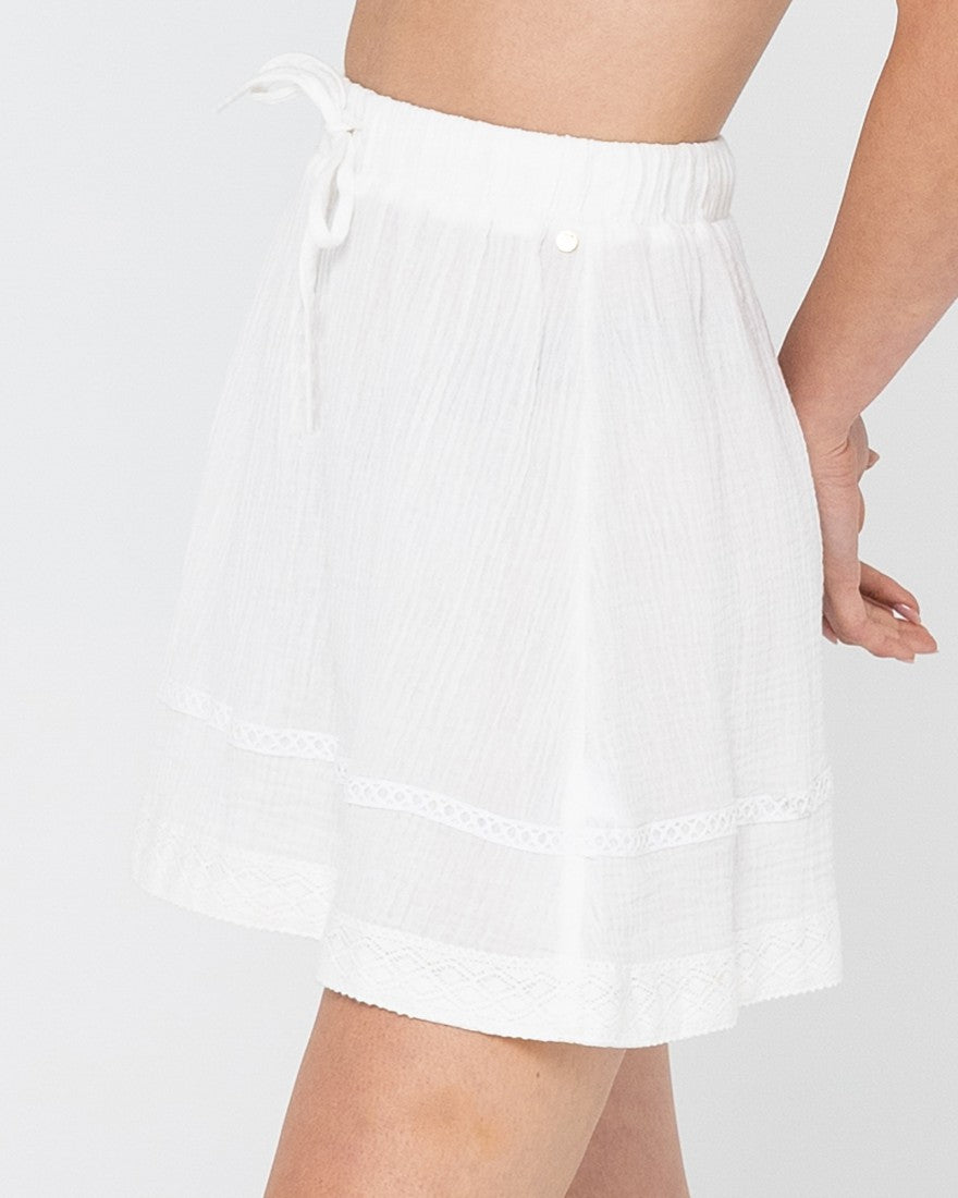 Rusty Esperance Beach Skirt WHITE