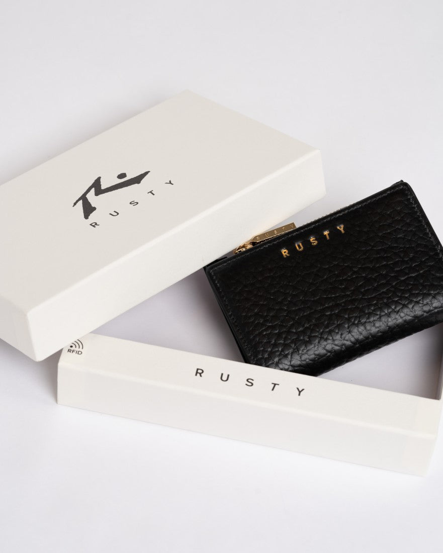 Rusty Grace Compact Flap Wallet BLACK 1