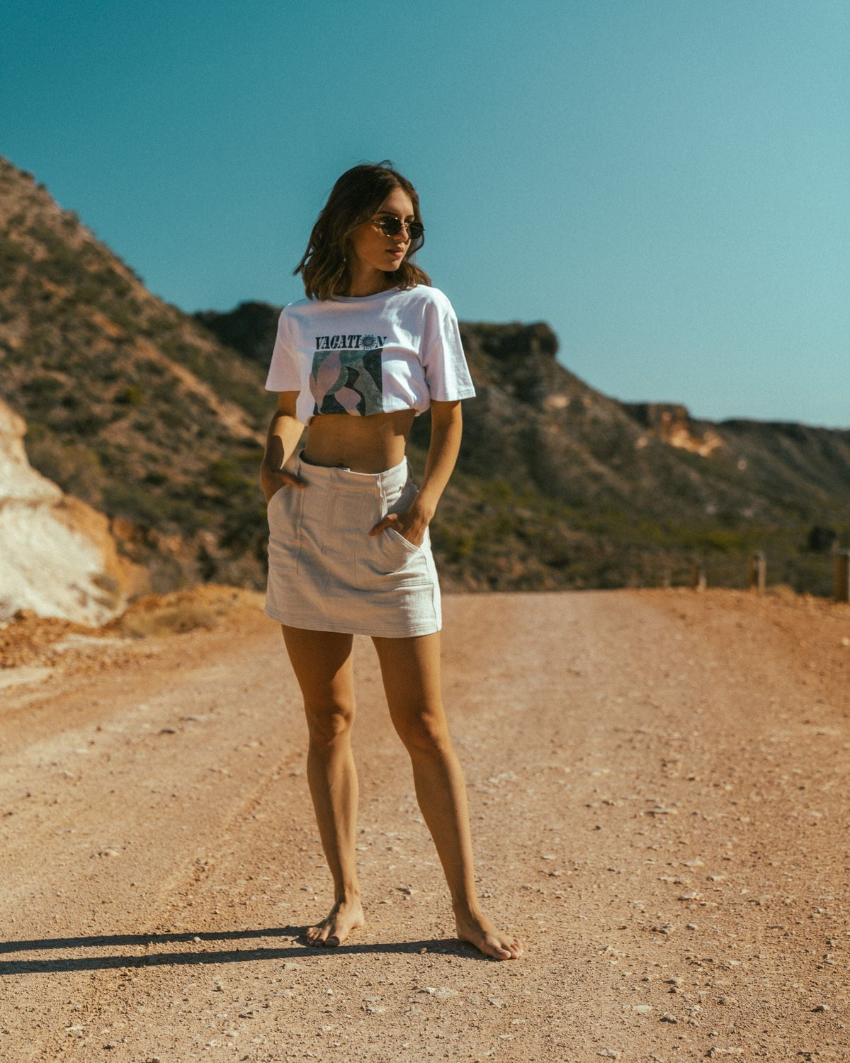 Rusty Grayson Mini Skirt OATMEAL