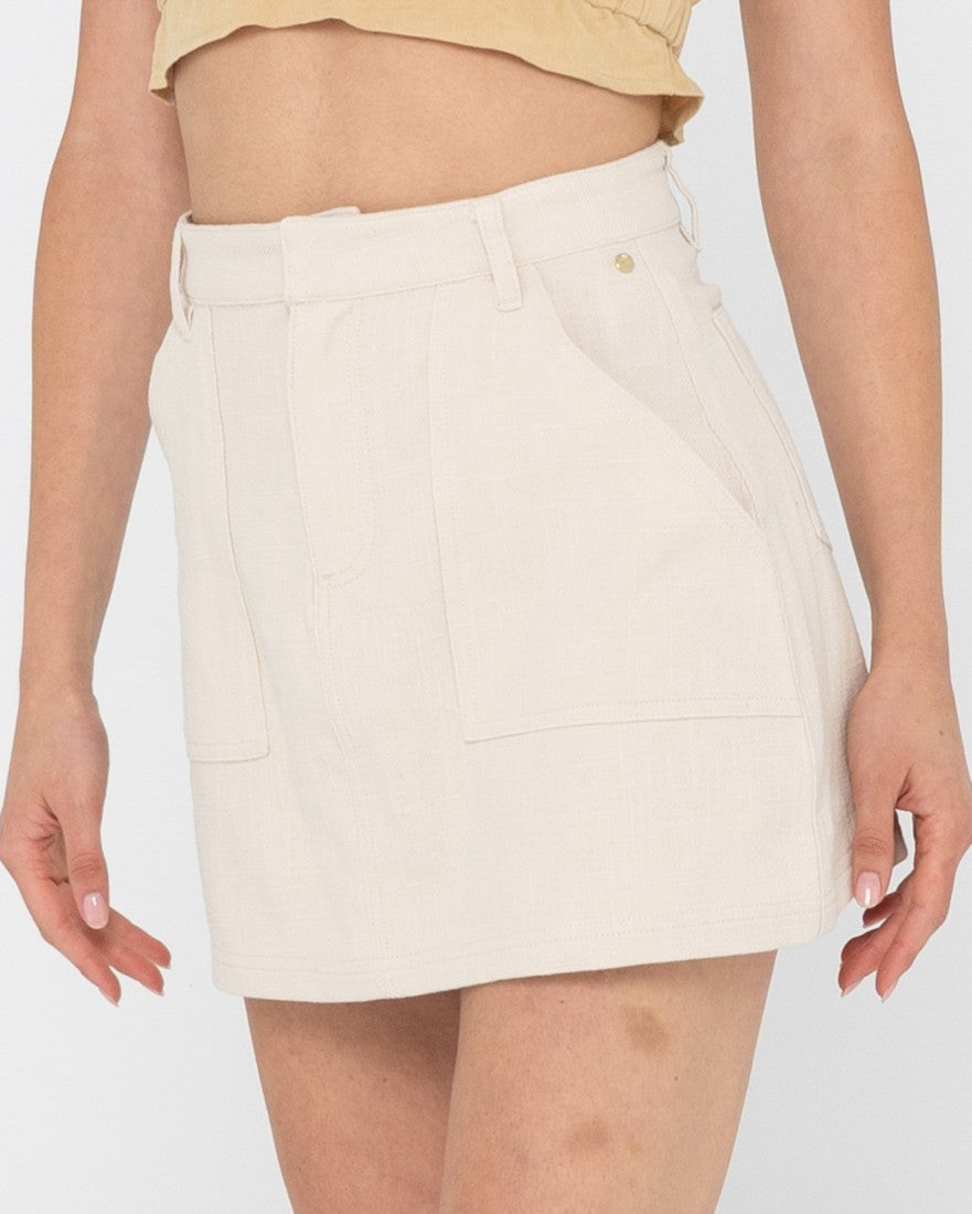 Rusty Grayson Mini Skirt OATMEAL