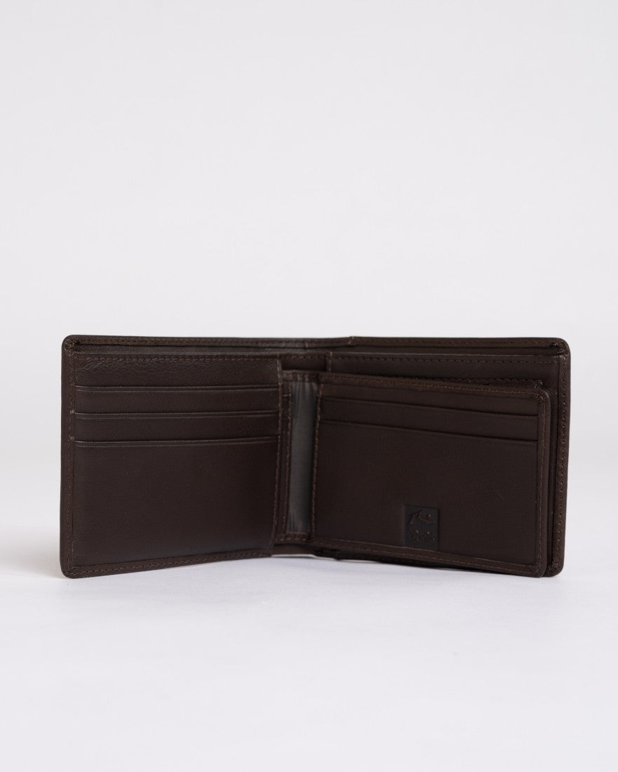 Rusty High River 2 Leather Wallet COFFEE