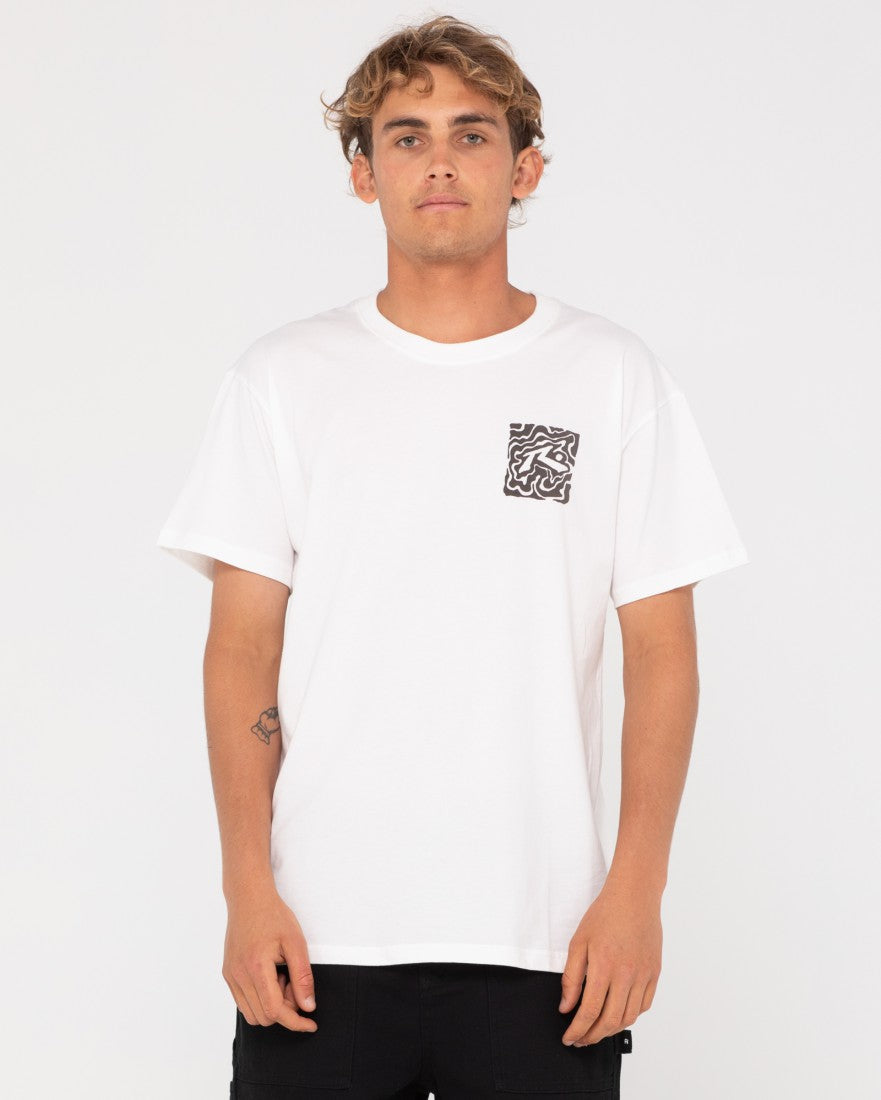Rusty Liquid Square Short Sleeve Tee EGRET