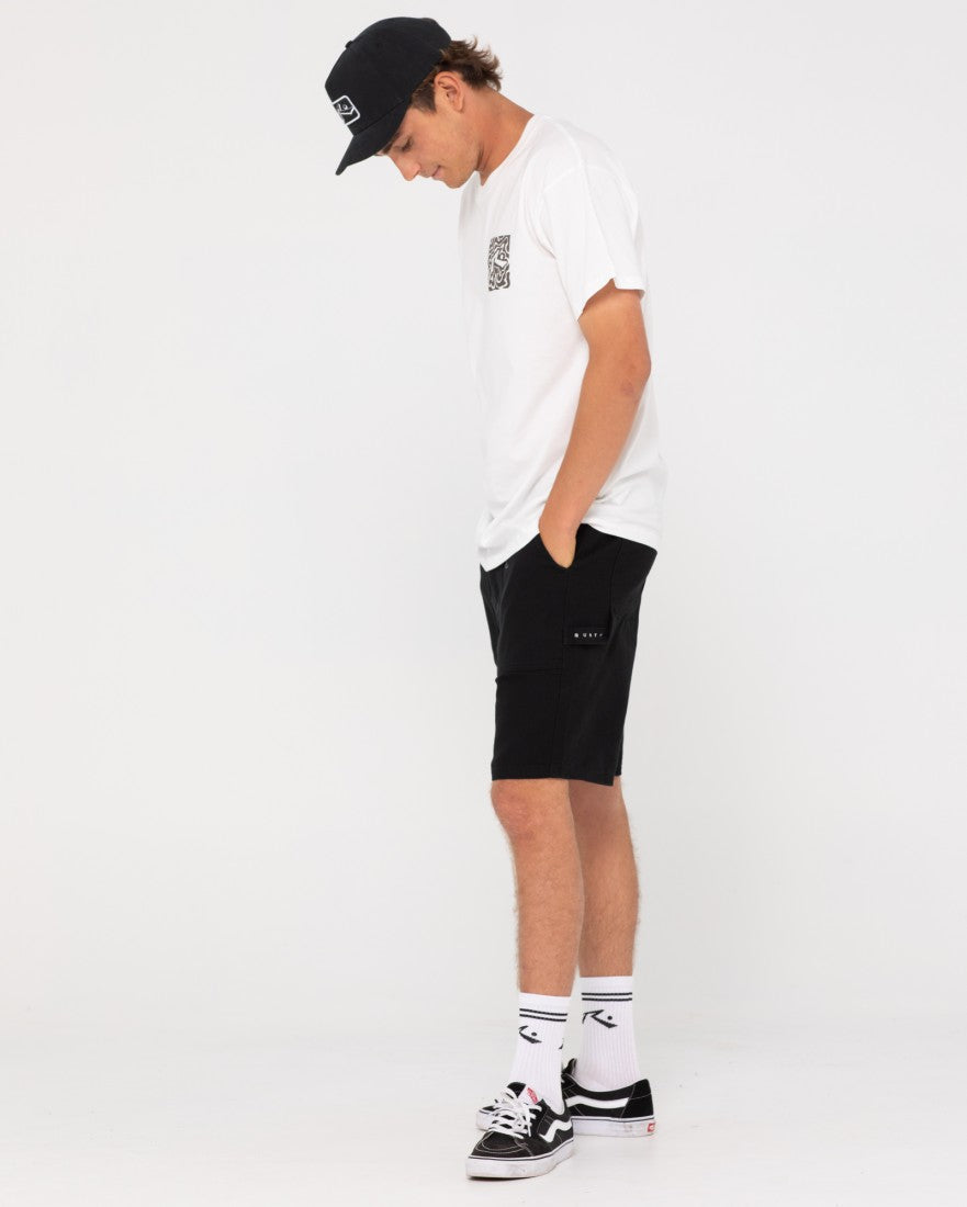 Rusty Liquid Square Short Sleeve Tee EGRET