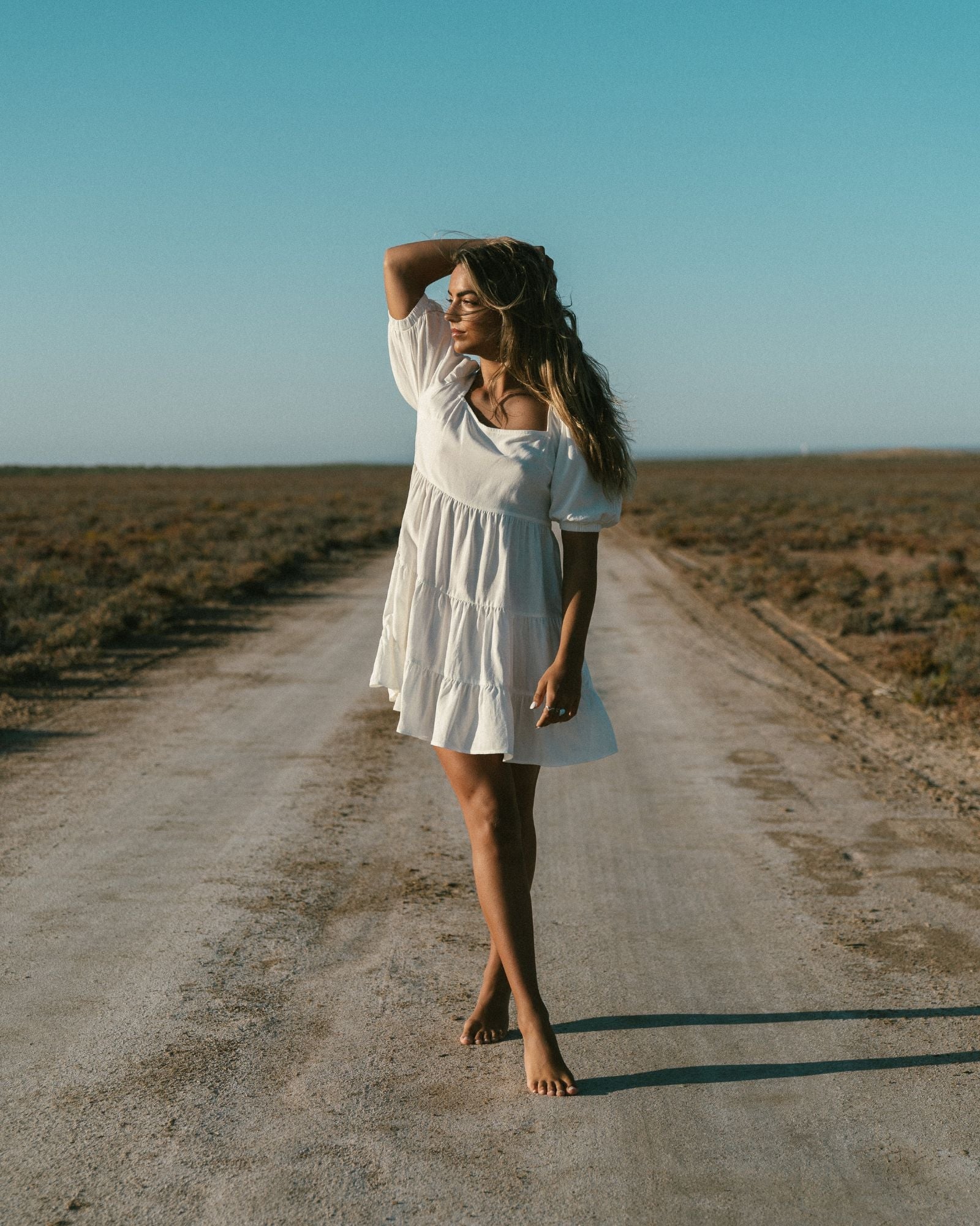 Rusty Paradiso Mini Dress WHITE
