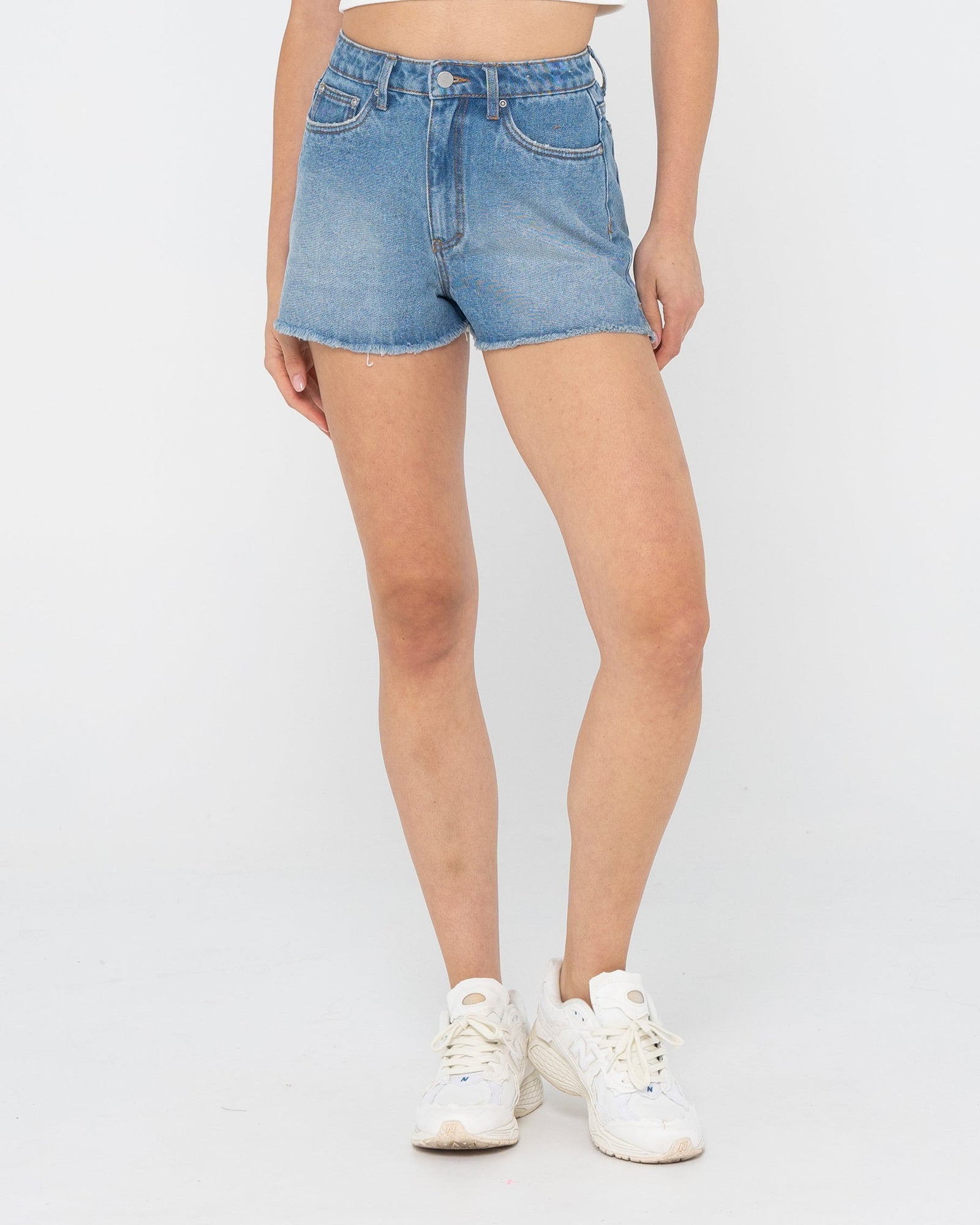 Rusty Penny Kick Flare Denim Short THREAD BLUE