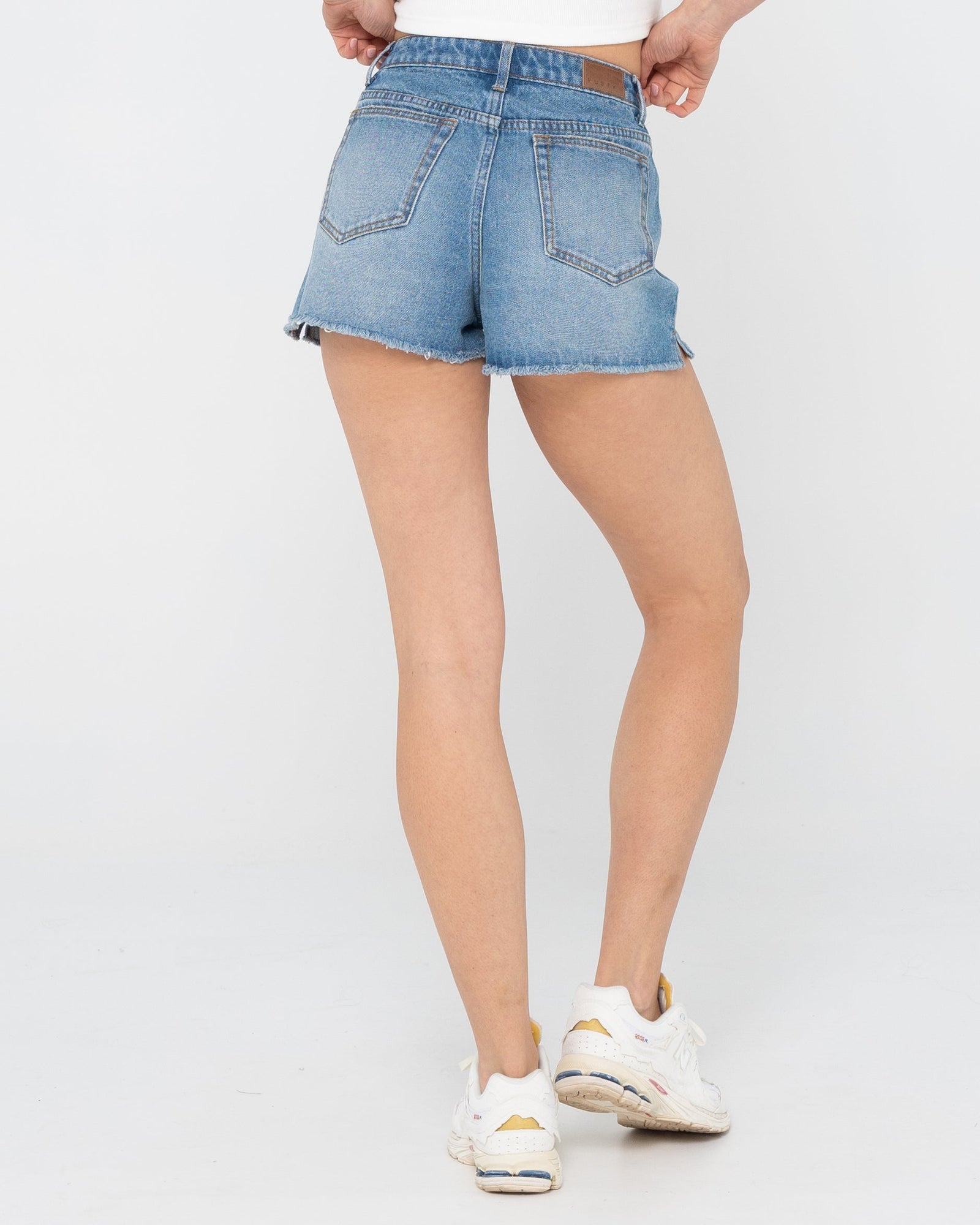 Rusty Penny Kick Flare Denim Short THREAD BLUE