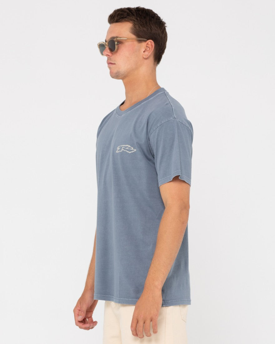 Rusty Psychedelic Anarchy Short Sleeve Tee CHINA BLUE