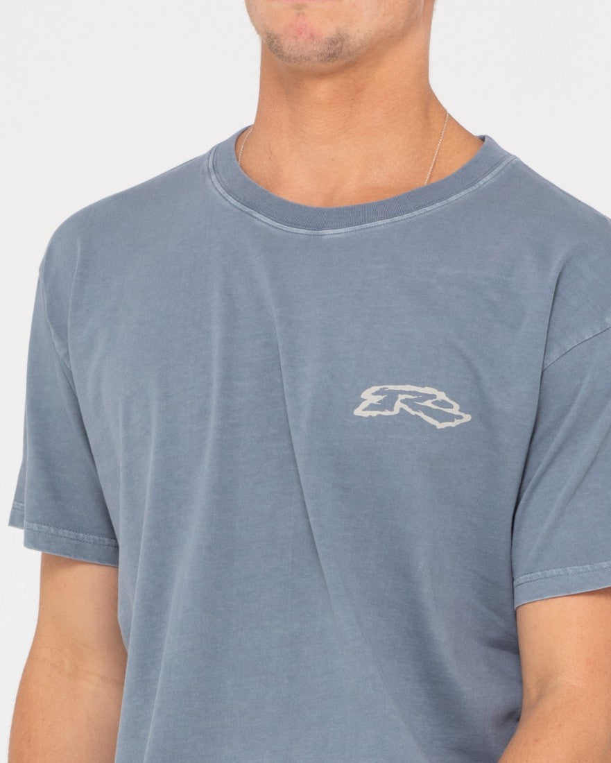 Rusty Psychedelic Anarchy Short Sleeve Tee CHINA BLUE