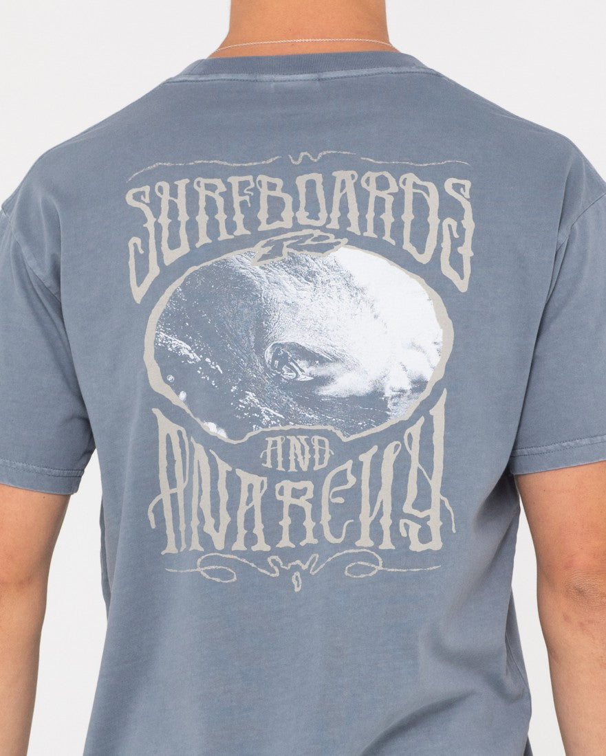 Rusty Psychedelic Anarchy Short Sleeve Tee CHINA BLUE
