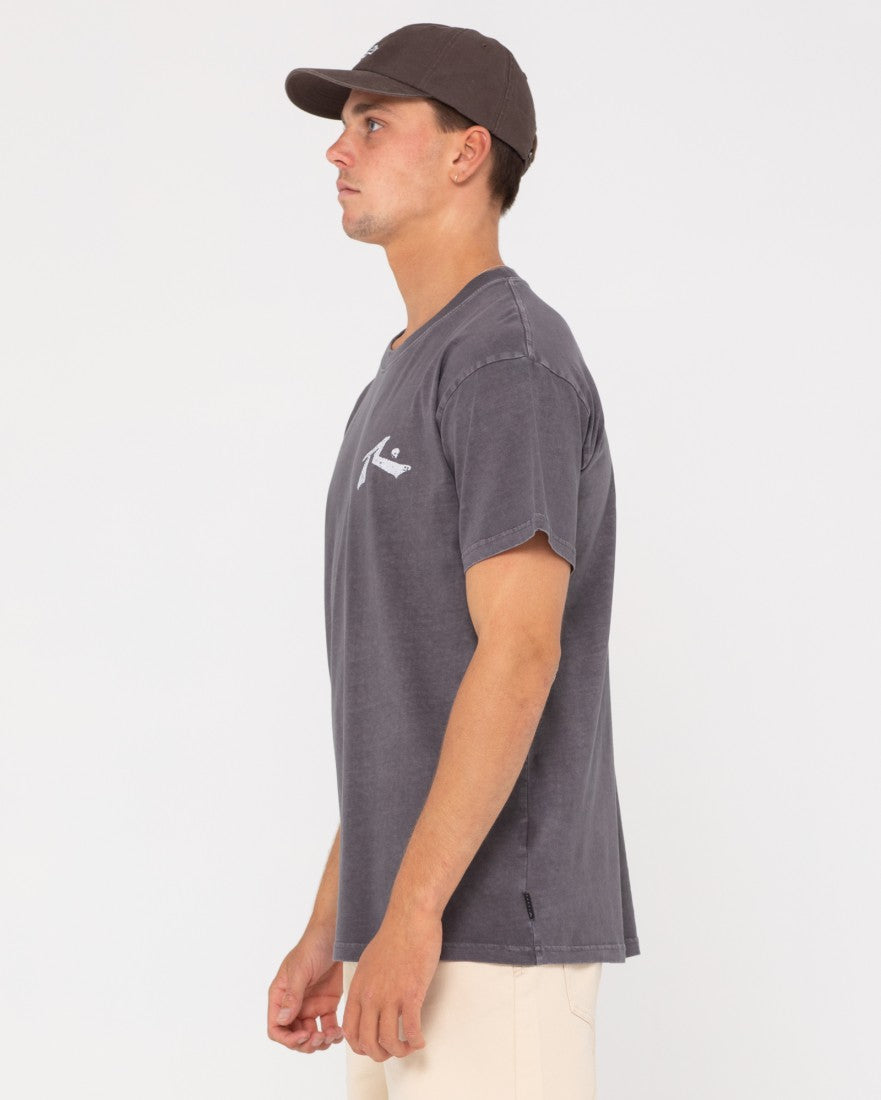 Rusty Rest In Paradise Short Sleeve Tee COAL
