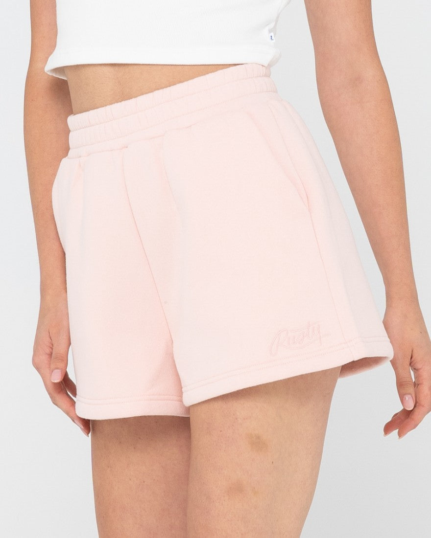 Rusty Rusty Script Fleece Short PASTEL PINK