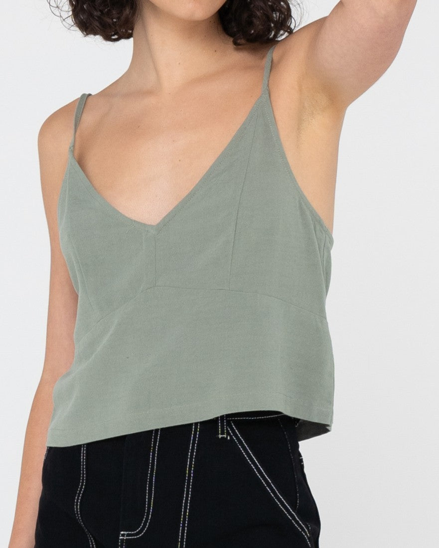 Rusty Saltwater Slip Cami DUSTY TEAL