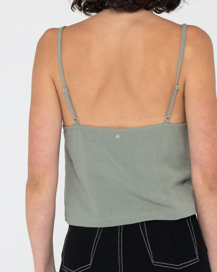 Rusty Saltwater Slip Cami DUSTY TEAL