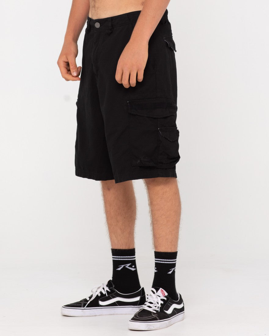 Rusty Sheetya Cargo Short BLACK