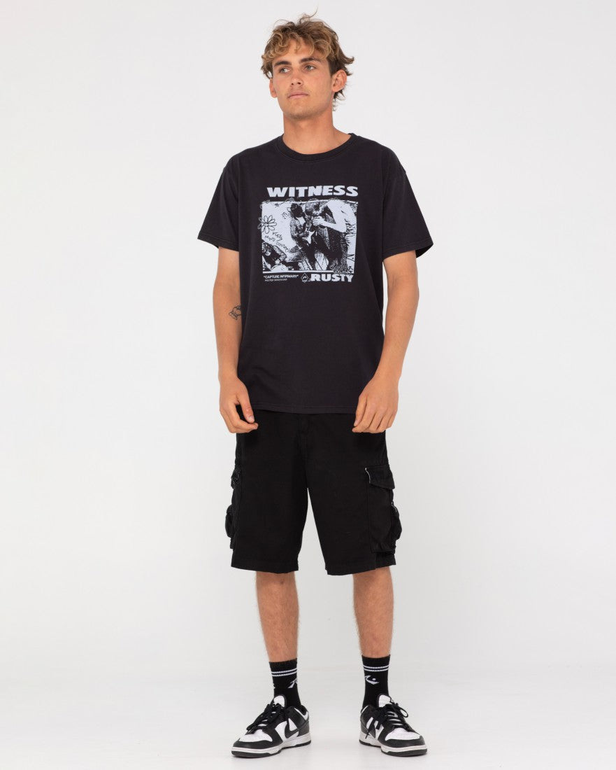 Rusty Sheetya Cargo Short BLACK