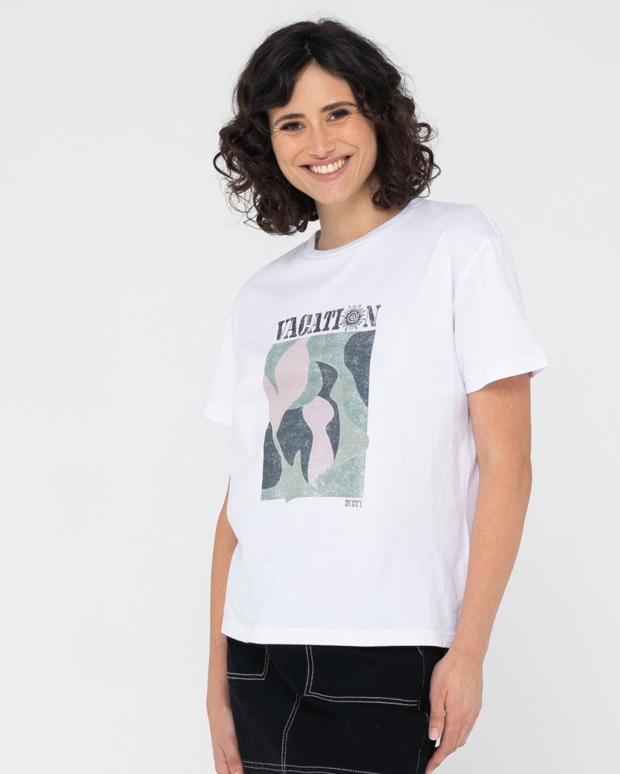 Rusty Vacation Relaxed Fit Tee WHITE