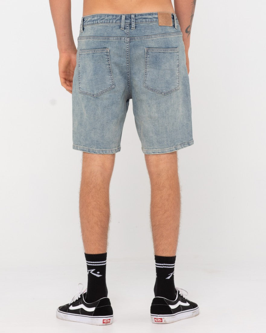 Rusty Wash Back 5 Pocket Short TRIG BLUE