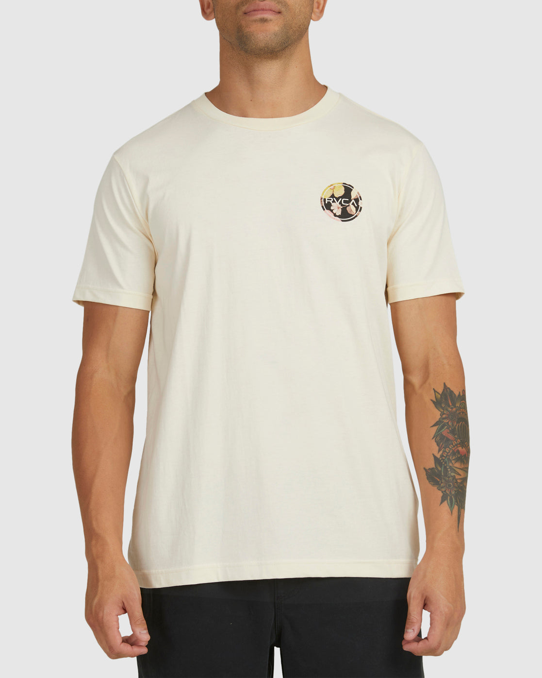 RVCA ALL DAY SS TEE BLEACHED