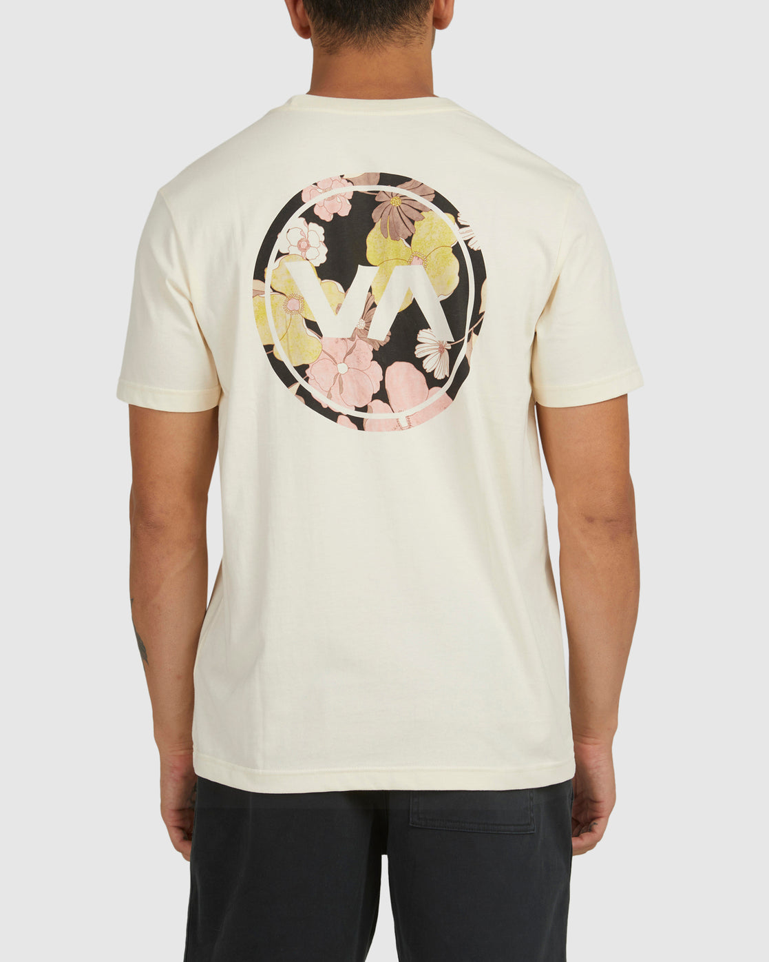 RVCA ALL DAY SS TEE BLEACHED