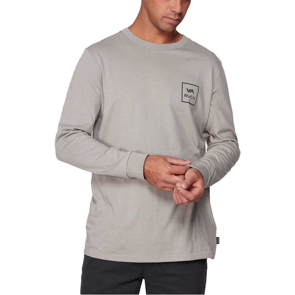 Rvca Va All The Ways Long Sleeve Tee Overcast