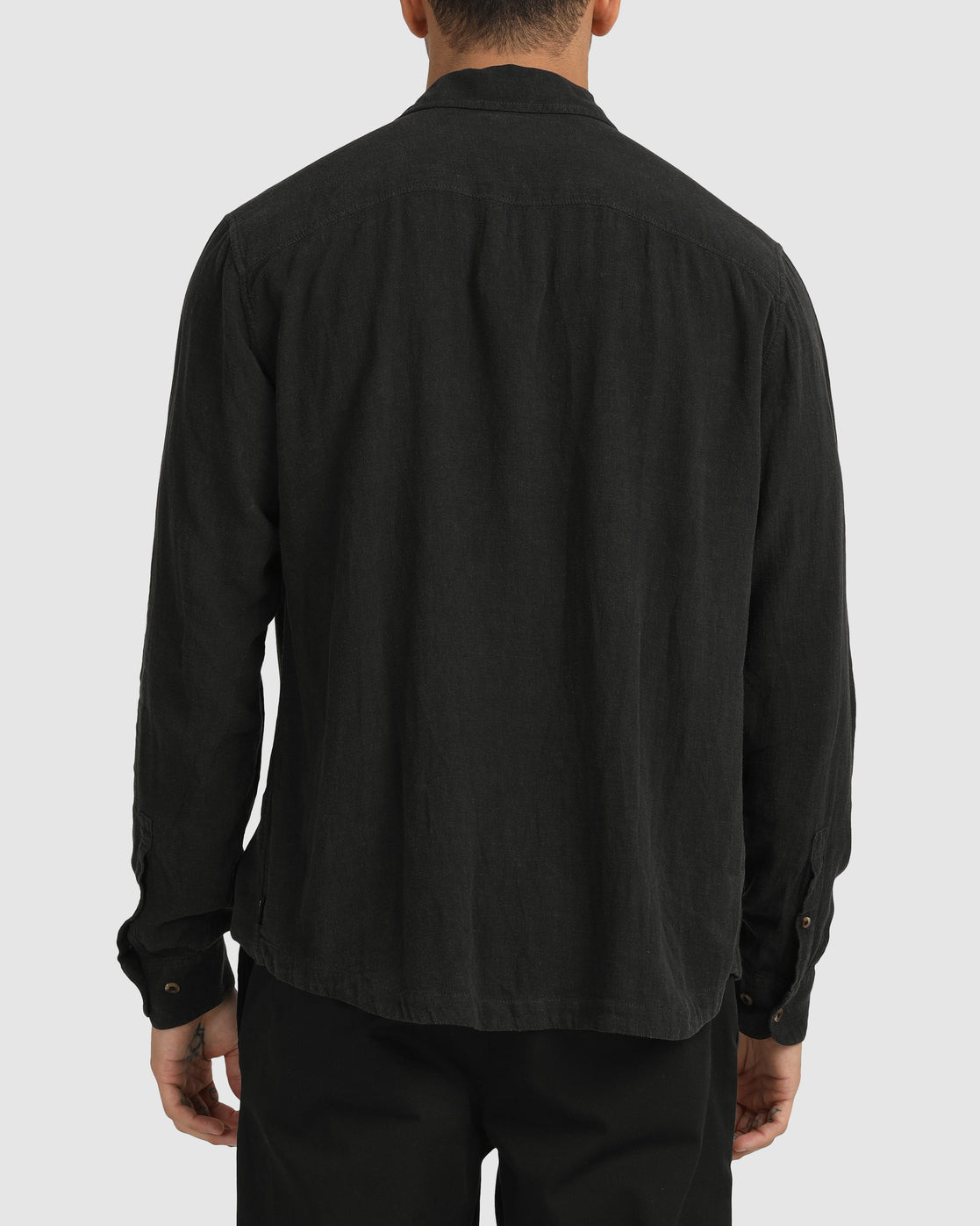 RVCA Beat Long Sleeve Button-Down Shirt Black