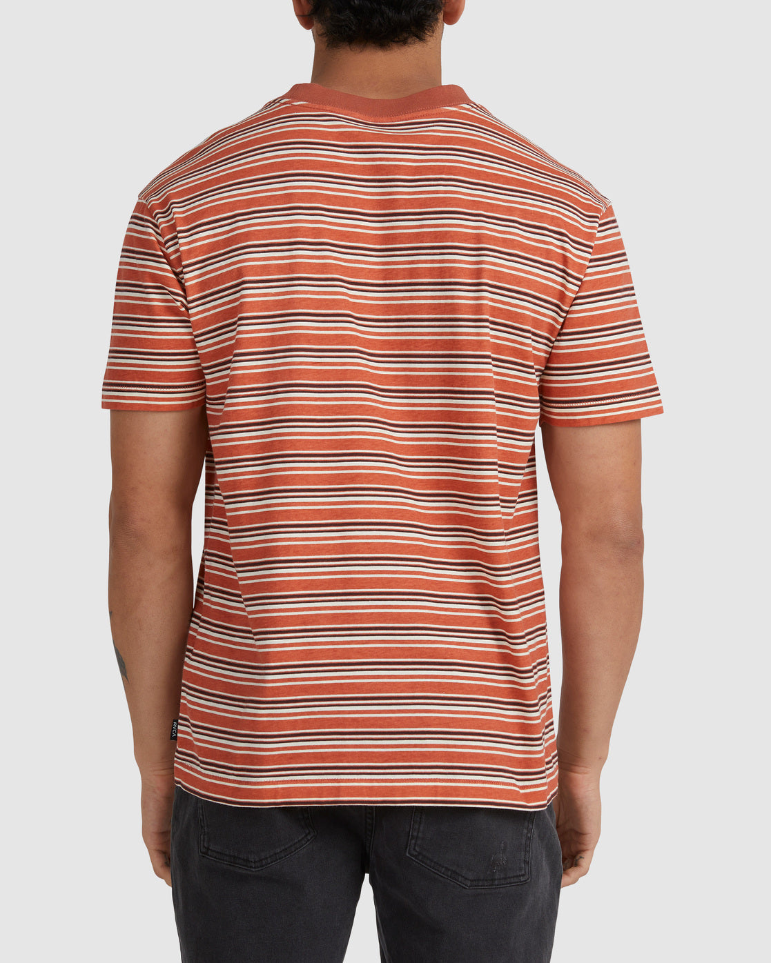 RVCA CHILLI STRIPE SS TEE AFTERGLOW