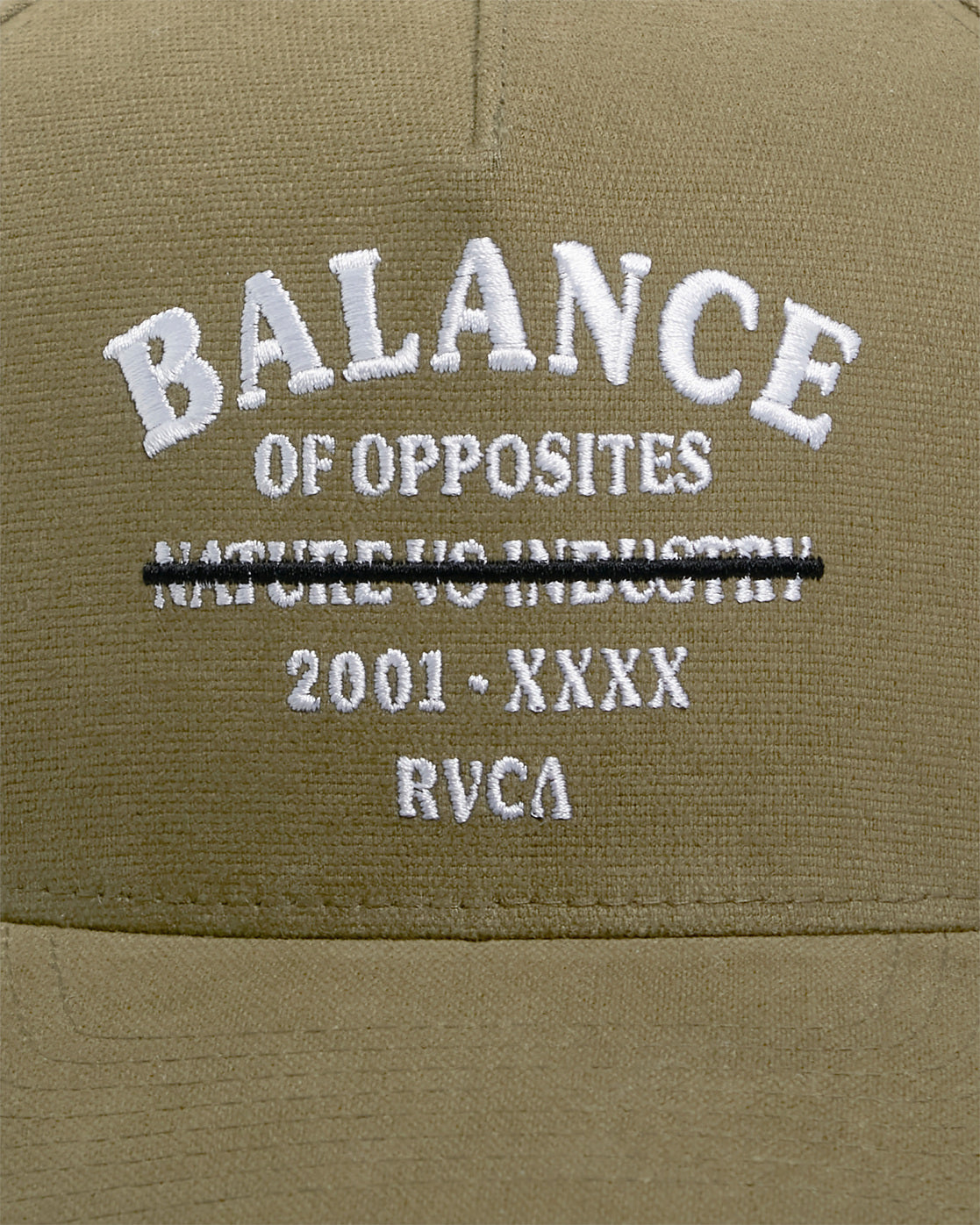 RVCA CROSSED OUT PINCHED SNAPBACK ALOE