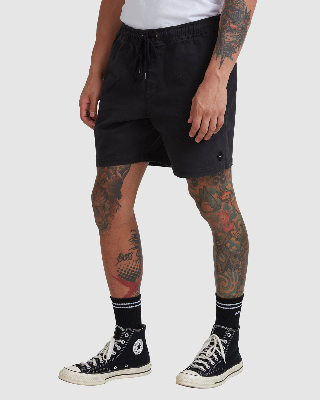 RVCA Escape Elastic Walkshorts 17&rdquo; BLACK