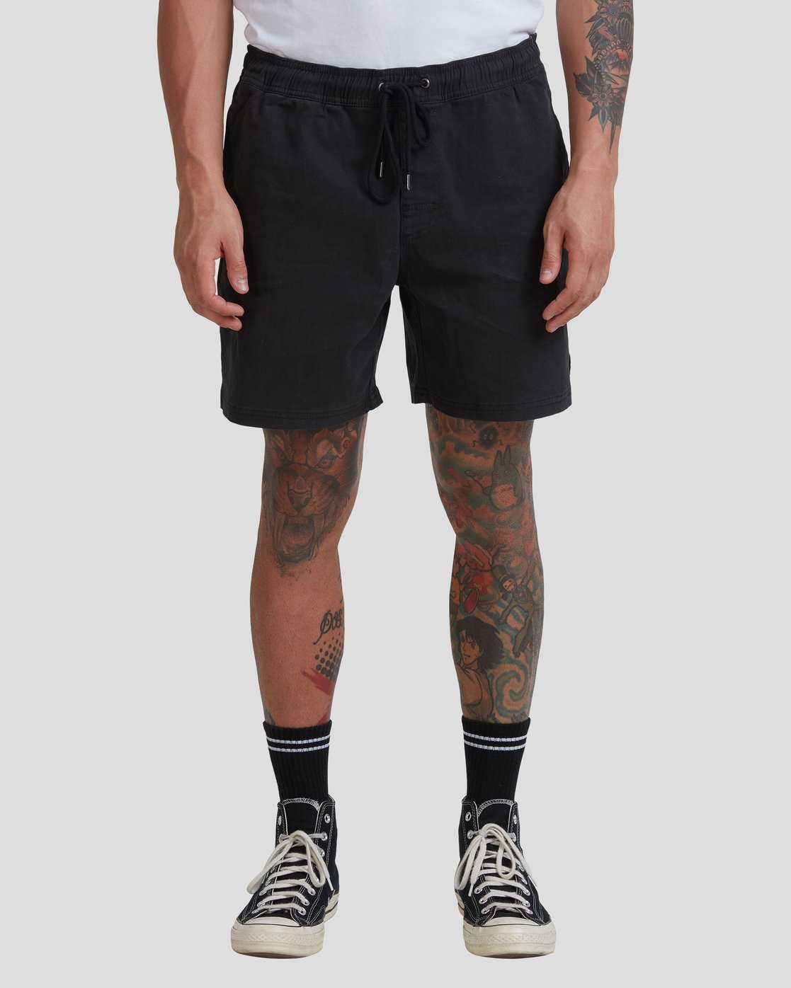 RVCA Escape Elastic Walkshorts 17&rdquo; BLACK