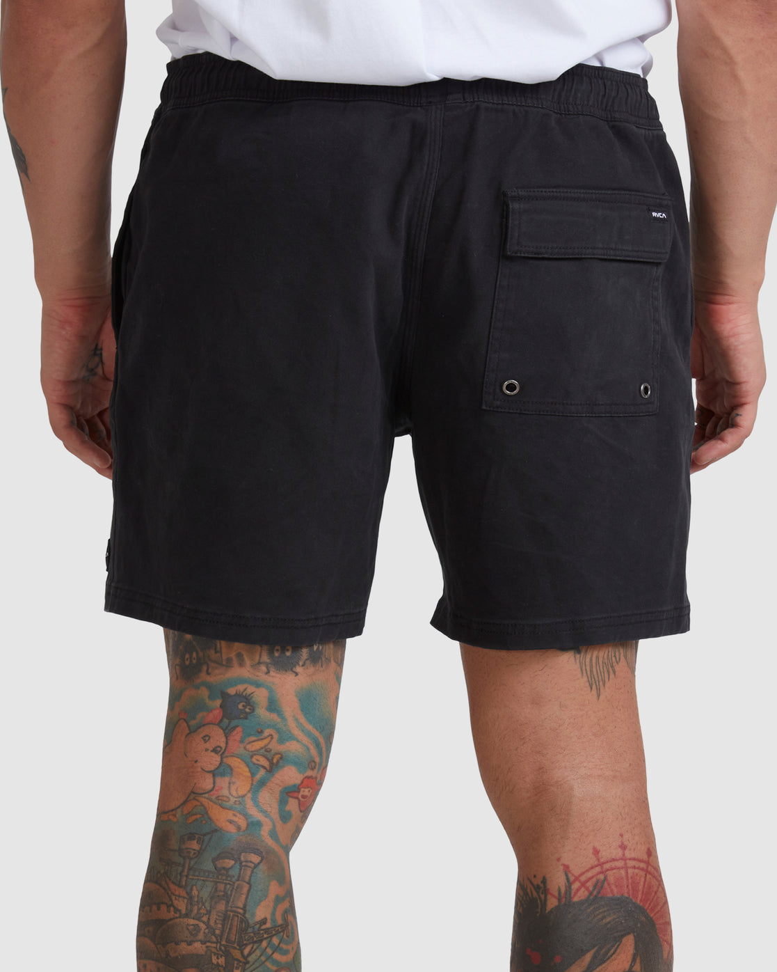 RVCA Escape Elastic Walkshorts 17&rdquo; BLACK