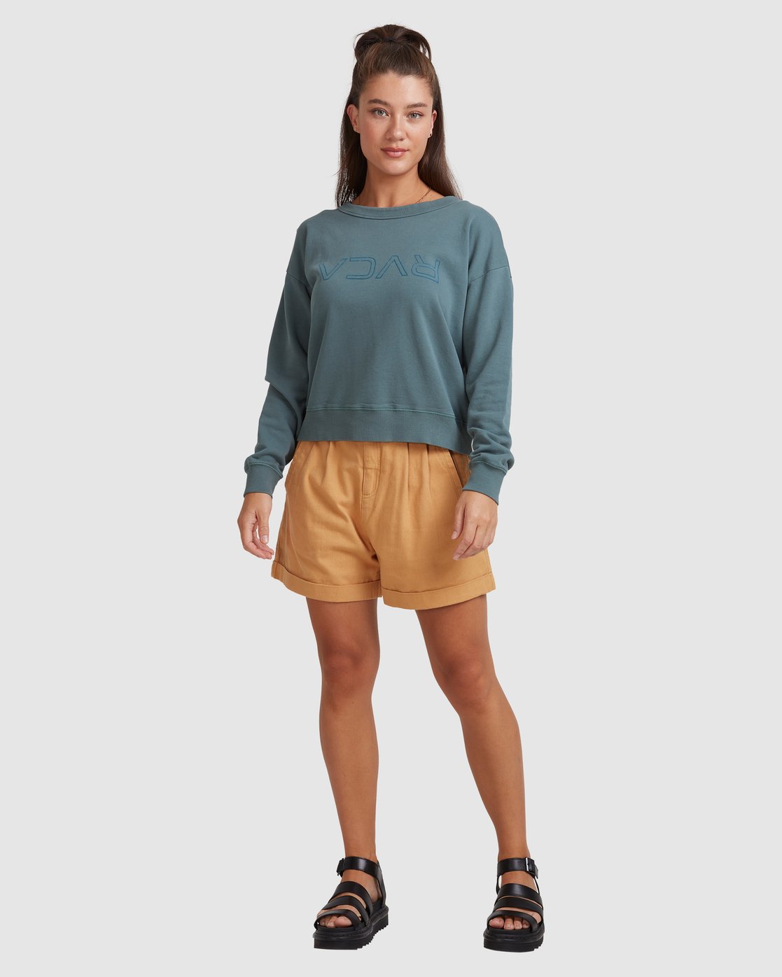 RVCA FLIP N FLOCK CREW Balsam green