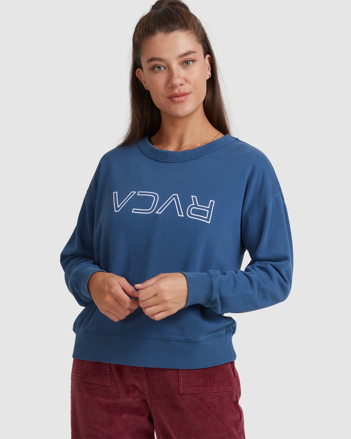 RVCA FLIP N FLOCK CREW Denim blue