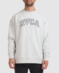 Rvca Hastings Emb Crew Snow marle