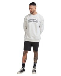 Rvca Hastings Emb Crew Snow marle