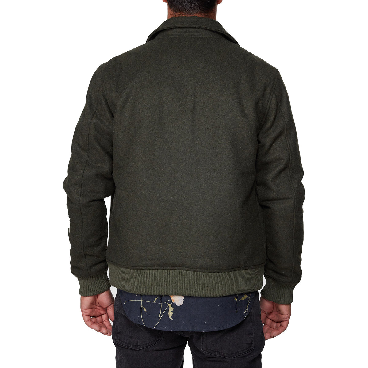 Rvca Kickin Bomber Jacket Olive Heather